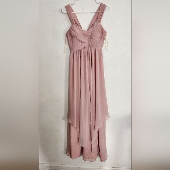 Eliza J Dresses & Skirts - Eliza J New York Blush Chiffon Bridesmaid Dress Size 4